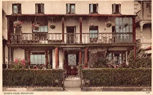 A889 England Dickens Haus Broadstairs Vintage Postkarte