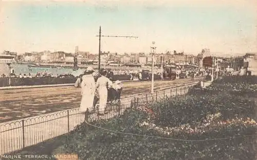 A889 England Margate Marine Terrace Vintage Postkarte