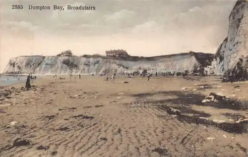 A890 England Broadstairs Dumpton Bay Beach Vintage Postkarte