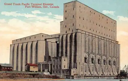 A892 Kanada Grand Trunk Pacific Terminal Aufzug Fort William Industrie Postkarte