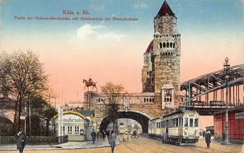 A901 Deutschland Köln a Rh Köln Hohenzollernbrücke Eisenbahnbrücke Postkarte