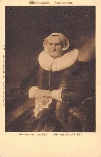 A907 Rijksmuseum Amsterdam Rembrandt van Rijn Elisabeth Jacobsd Postkarte