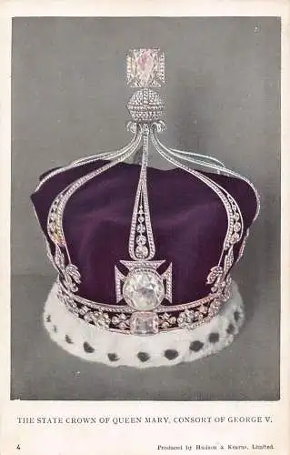 Postkarte A908 British Royalty State Crown of Queen Mary Gemahlin George V