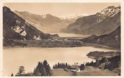 L184 Deutschland Aeschi-Allmend Blick nach interlaken See Vintage Postkarte