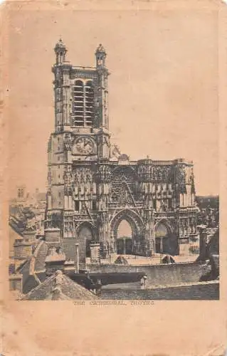 A917 England Troyes Cathedral Vintage Postkarte