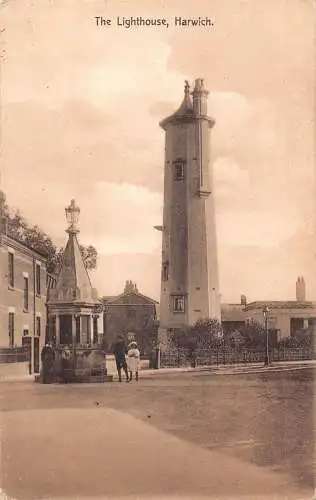 A917 England Harwich The Lighthouse Vintage Postkarte