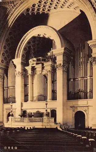 A922 US Boston Massachusetts Platform and Organ Church RPPC Postkarte