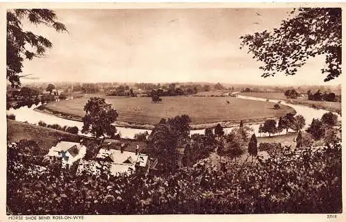 A904 England 1962 Ross-on-Wye Horse Shoe Bend Vintage Postkarte
