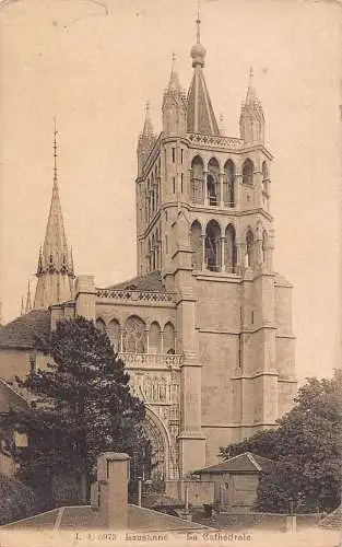 A922 Schweiz 1908 Dom Lausanne Vintage Postkarte