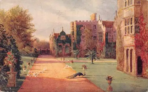 A891 England 1929 South Front Knole Sevenoaks Art Peacock Vintage Postkarte