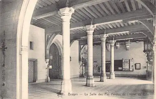 A903 Belgien Brügge Salle des Pas Perdus Hotel de Ville Rathaus Postkarte
