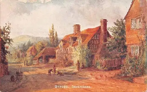 A891 England Otford Sevenoaks Kunst Vintage Postkarte