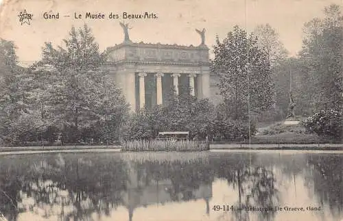 A903 Belgien 1912 Gand Gent Musee des Beaux Arts Museum Vintage Postkarte