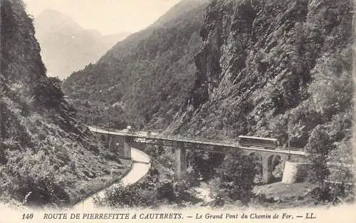 C022 Frankreich, Route de Pierrefitte a Cauterets Vintage Postkarte