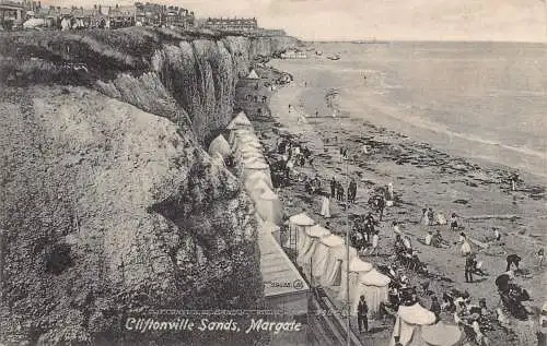 A888 England Cliftonville Sands Margate Beach Vintage Postkarte