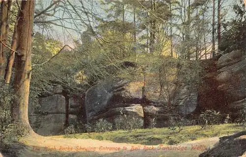 A889 England 1907 High Rocks Shows Entrance Bell Rock Tunbridge Wells Postkarte