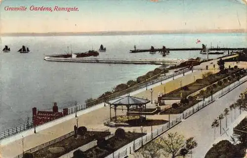A890 England 1913 Ramsgate Granville Gardens Vintage Postkarte