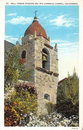 A899 US Glockenturm Mission del Rio Carmelo Carmel Kalifornien Postkarte