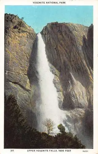 A899 USA 1935 Yosemite Nationalpark Upper Yosemite Falls Postkarte