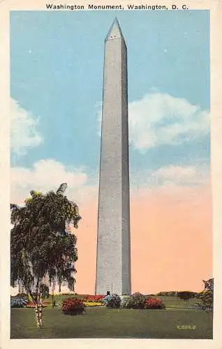 A899 US Washington Monument Washington DC Vintage Postkarte
