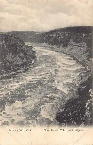 A899 US Niagarafälle Great Whirlpool Rapids Vintage Postkarte