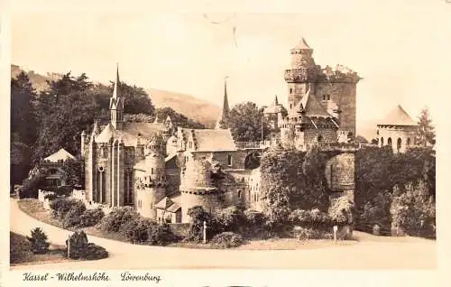 A900 Deutschland Kassel Wilhelmshöhe Schloss Löewenburg Vintage Postkarte