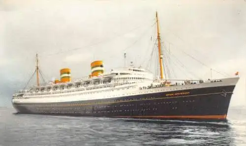 A901 Niederlande Dampfschiff SS Nieuw Amsterdam Schiff Vintage Postkarte