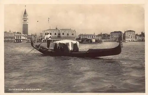 A924 Italien 1931 Venezia Venedig Panorama Gondel RPPC Postkarte