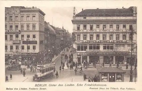 Deutschland Berlin Unterhalb der Linden Frederic Street Cafe Koenig Doppelstock Postkarte