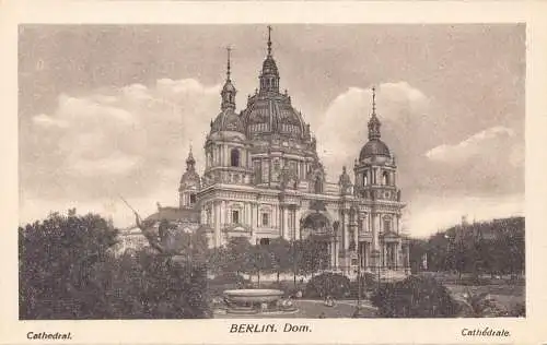 Deutschland Berliner Dom Vintage Postkarte