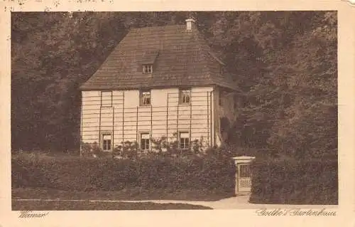 Deutschland 1923 Weimar Goethes Gartenhaus Haus Vintage Postkarte