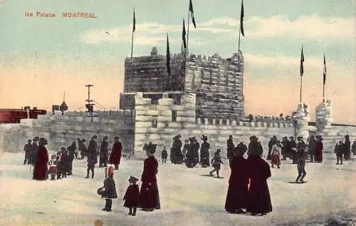 A926 Kanada Eispalast Montreal Vintage Postkarte