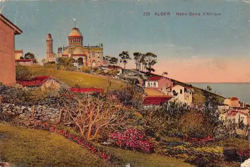 A926 Algerien Algier Notre-Dame d'Afrique 1943 Vintage Postkarte