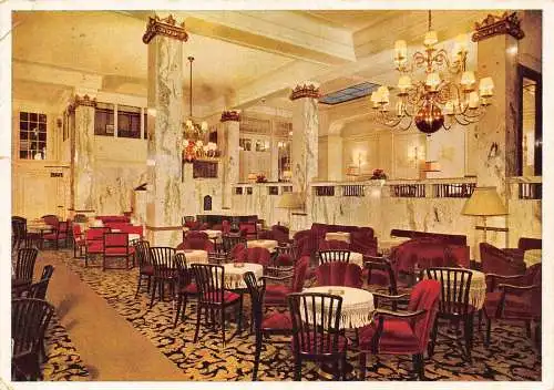 Deutschland 1953 Hamburg Hotel Reichshof Hall Vintage Postkarte