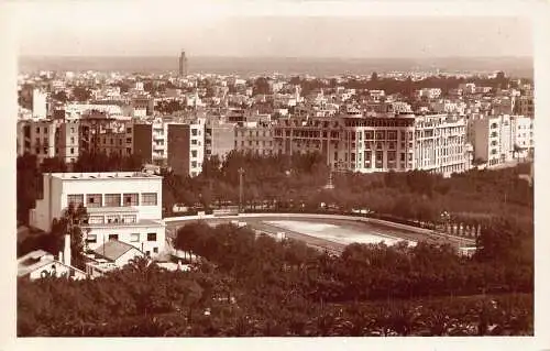A928 Marokko Casablanca Gesamtansicht Stade Lyautey RPPC Postkarte