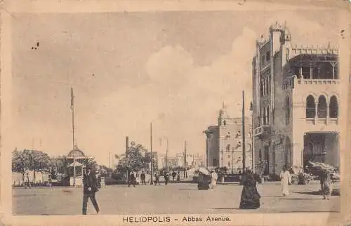 A931 Ägypten Heliopolis Abbas Avenue Vintage Postkarte
