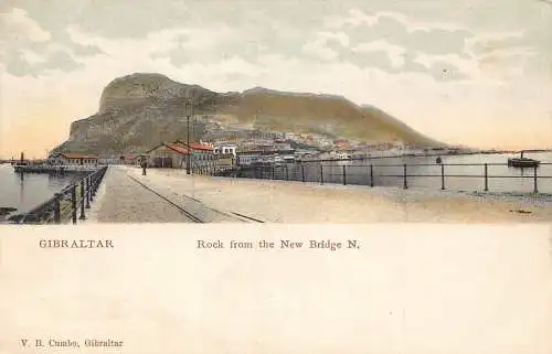 A932 Gibraltar Rock from the New Bridge N Vintage Postkarte