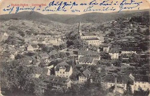L341 Deutschland Baden-Baden Lichtental Vintage Postkarte