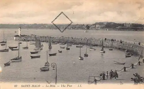 C017 Frankreich Saint Malo Le Mole Vintage Postkarte