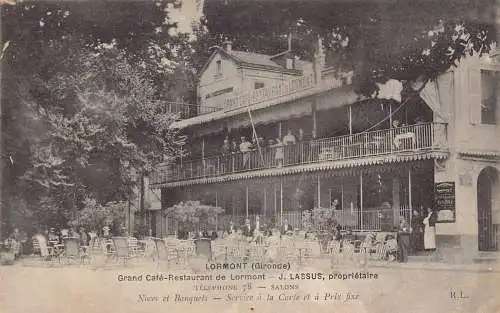 A912 Frankreich Grand Cafe Restaurant de Lormont Noces et Banquets Postkarte