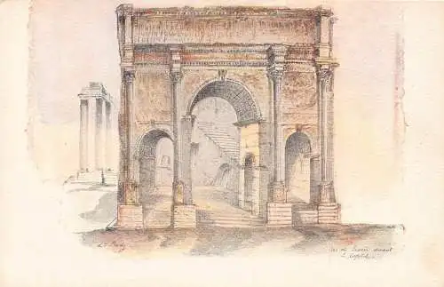A935 Italien Rom Roma Konstantinbogen Litho Postkarte
