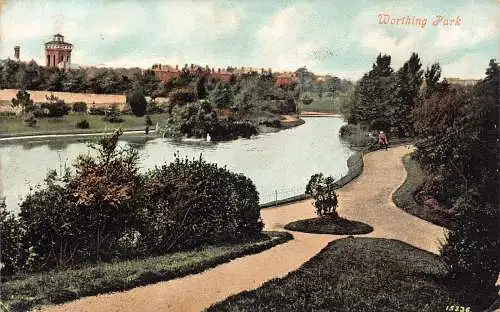 A905 England 1907 Worthing Park Vintage Postkarte