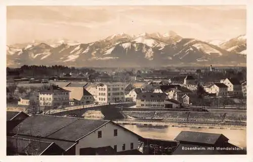 L342 Deutschland 1941 Rosenheim mit Wendelsteingebirge Vintage Postkarte