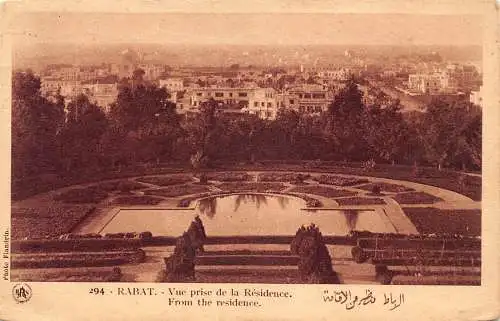 A932 Marokko 1932 Rabat Aus der Residenz Vintage Postkarte