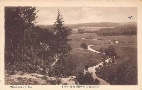 L344 Deutschland Fallingbostel Blick vom Klinter Liehtberg Vintage Postkarte