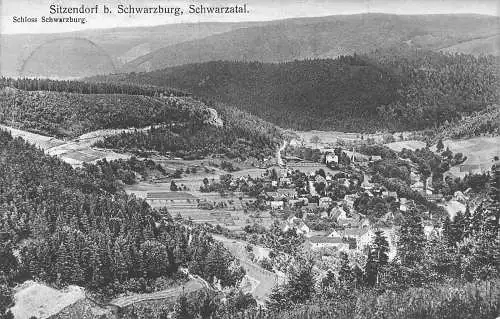L012 Deutschland 1913 Sitzendorf Schwarzburg Schwarzatal Vintage Postkarte