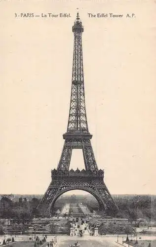 C027 Frankreich, Paris Der Eiffelturm Vintage Postkarte