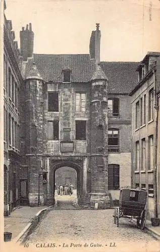 C028 Frankreich, Calais La Porte de Guise 1928 alte Postkarte