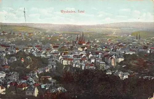 L012 Deutschland 1912 Wiesbaden Total Vintage Postkarte