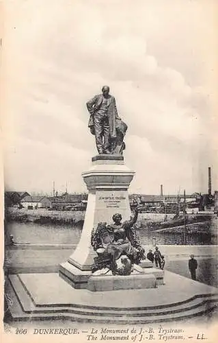 C028 Frankreich, Dunkerque Das Denkmal von J.-B. Trystram Vintage Postkarte